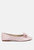 Cicely Jacquard Bow Embellished Ballet Flats - Pink