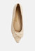Cicely Jacquard Bow Embellished Ballet Flats