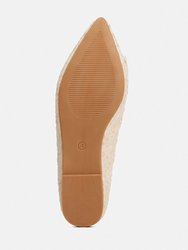 Cicely Jacquard Bow Embellished Ballet Flats