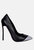 Cidra Silver Dip Stiletto Heels - Black