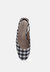 Cinthia Gingham Check Heeled Slingback Sandals