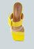 City Girl Buckle Detail Clear Spool Heel Sandals