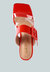 City Girl Buckle Detail Clear Spool Heel Sandals