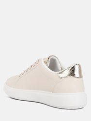 Claude Faux Leather Back Panel Detail Sneakers