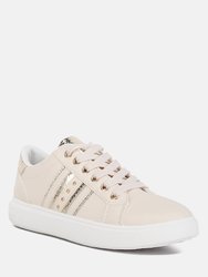 Claude Faux Leather Back Panel Detail Sneakers