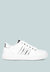 Claude Faux Leather Back Panel Detail Sneakers - White