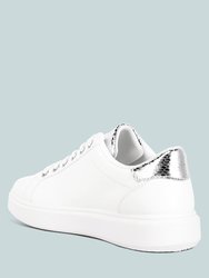 Claude Faux Leather Back Panel Detail Sneakers