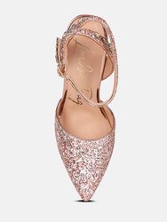 Cloriss Diamante Embellished Glitter High Heels