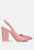 Creidne Block Heel Pointed Toe Sandals - Blush