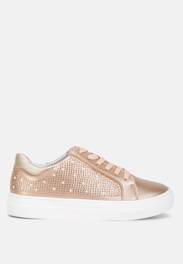 Cristals Sneakers - Champagne Gold