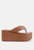 Cupcake Quilted Rhinestone Platform Quilted Sandals - Macchiato