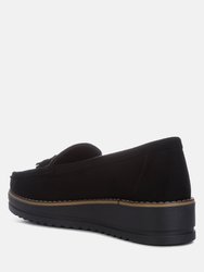 Daiki Platform Lug Sole Tassel Loafers