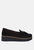 Daiki Platform Lug Sole Tassel Loafers - Black
