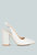 Dalaney Slingback High Block Sandals - White