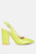 Dalaney Slingback High Block Sandals - Lime Green