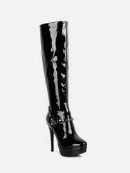 Daphne Stiletto Heeled Mid Calf Boots