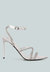 Dare Me Rhinestone Embellished Stiletto Sandals - Silver