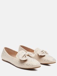 Dewdrops Embellished Casual Bow Loafers