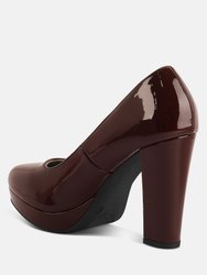 Dixie Patent Faux Leather Pump Sandals