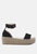 Diyora Braided Espadrilles Sandals - Black