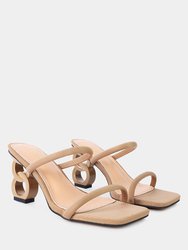 Downtown Double Strap Fantasy Heel Sandals