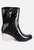 Drench Clear Wedge Rainboots - Black