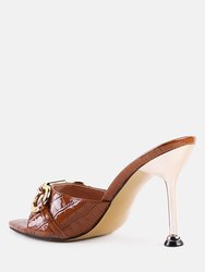 Drippin Hot Croc Patent Faux Leather Sandals
