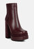 Dryday Diamante Zip Up Block Heel Boots