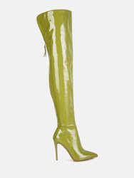 Eclectic Knee Boot - Neon Green