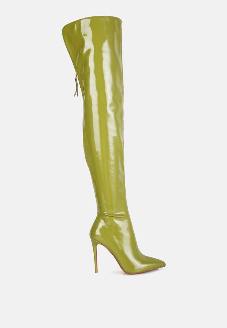 Eclectic Knee Boot - Neon Green