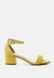Ecrin Suede Block Heel Sandals - Yellow