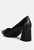 Emersyn Croc Block Heel Pump Shoes