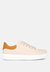 Enora Comfortable Lace up Sneakers - Beige