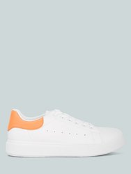 Enora Comfortable Lace up Sneakers - White