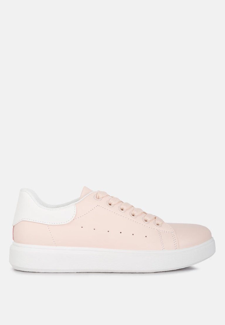 Enora Comfortable Lace up Sneakers - Pink
