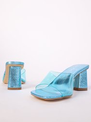 Eugnie Clear Straps Block Heel Sandals