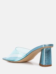 Eugnie Clear Straps Block Heel Sandals