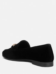 Evelio Horsebit Embellsihed Velvet Loafers