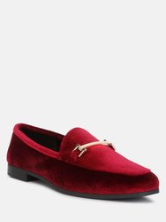 Evelio Horsebit Embellsihed Velvet Loafers