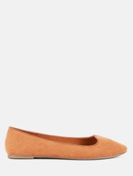 Eyeore Microfiber Casual Ballerinas - Camel