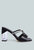 Fineapple Rhinestone Embellished Clear Sandals - Black