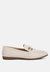 Finola Horsebit Embellished Loafers - Ecru