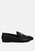 Finola Horsebit Embellished Loafers - Black