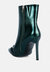 Firefly Metallic Chain Embellished Stiletto Ankle Boots