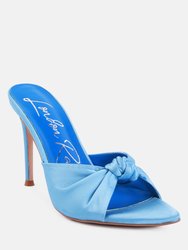 First Crush Satin Knot High Heeled Sandals