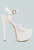 First Date Ultra High Heel Clear Sandals - White