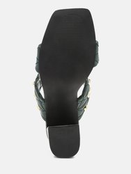 Fischer Stud Embellished Block Heel Sandals