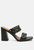 Fischer Stud Embellished Block Heel Sandals - Black