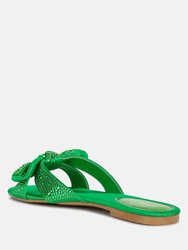 Fleurette Bow Flat Sandals