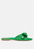 Fleurette Bow Flat Sandals - Green